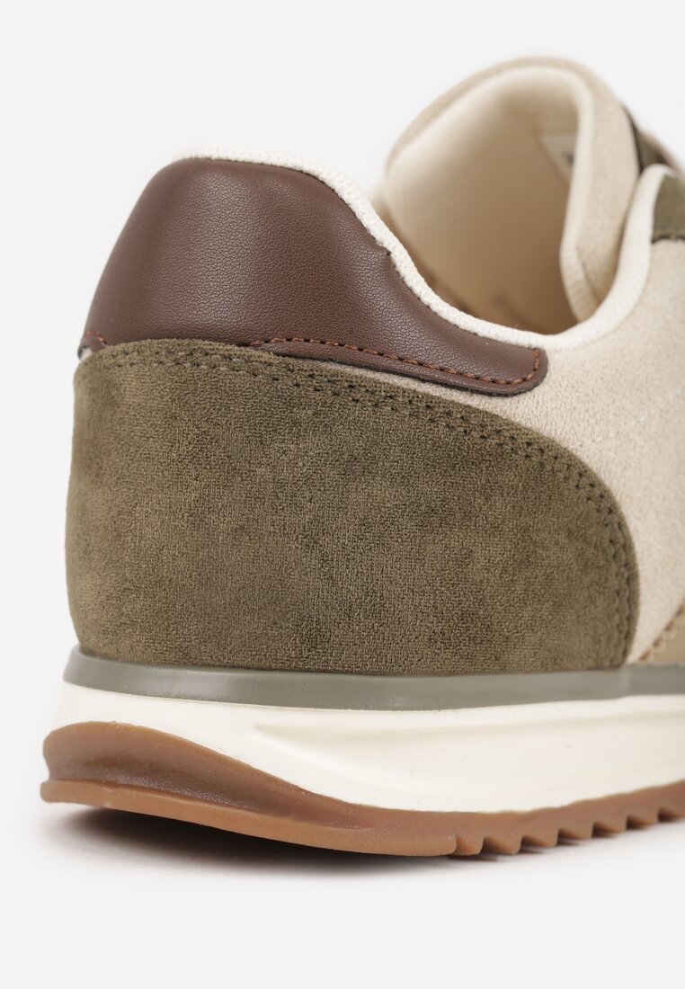 Zielone Sneakersy Ozdobione z Boku Paskami Ariene