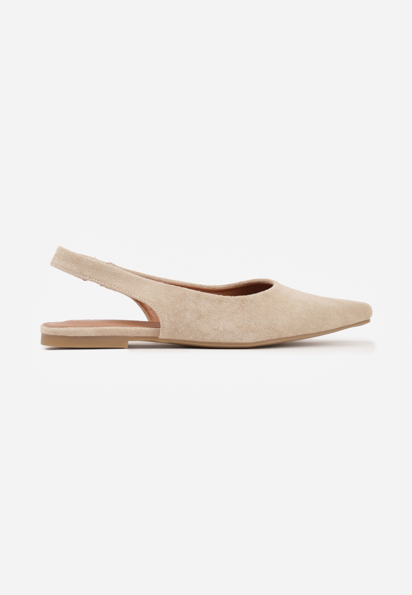 Jasnobeżowe Balerinki Typu Slingback Diarin