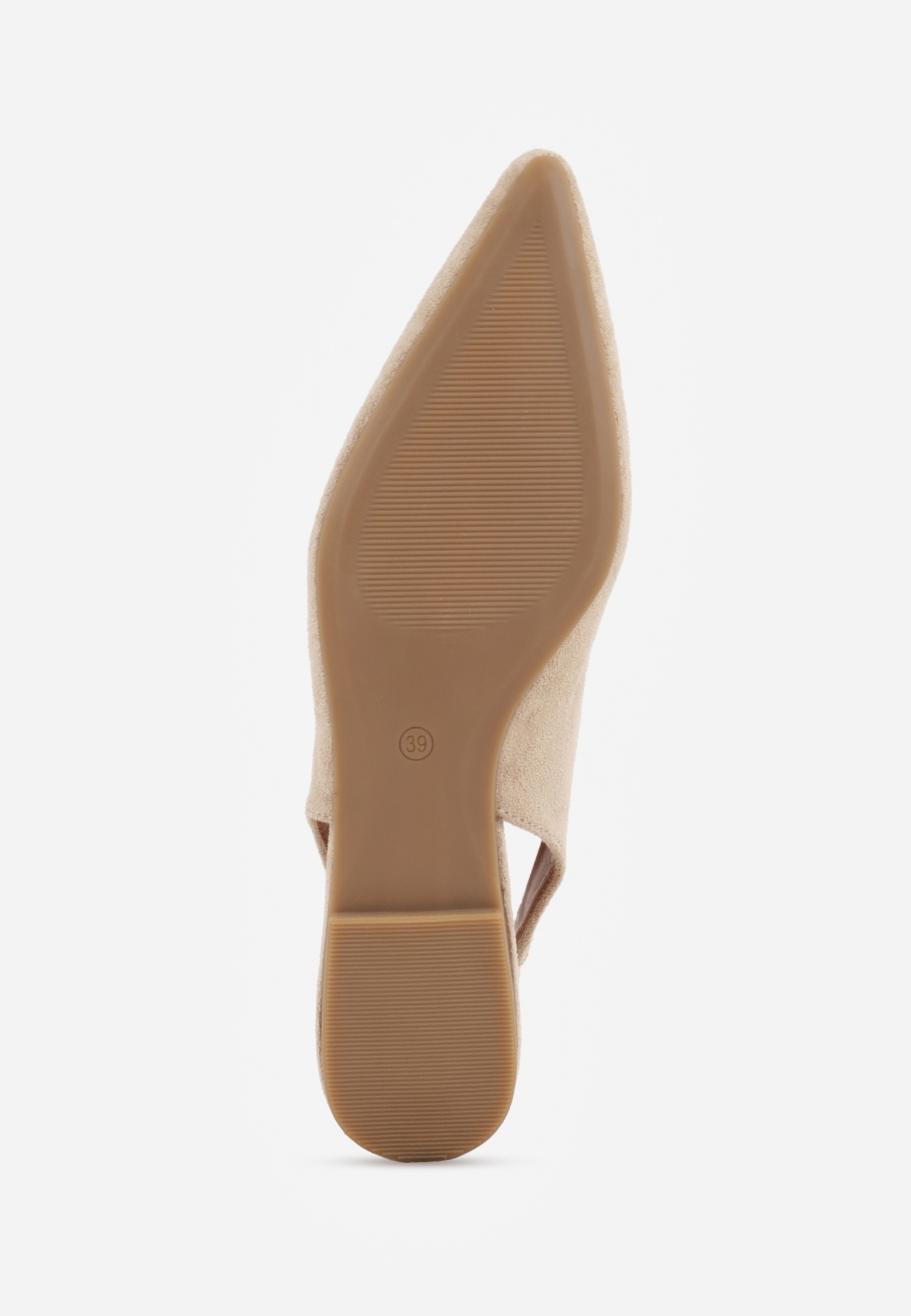 Jasnobeżowe Balerinki Typu Slingback Diarin