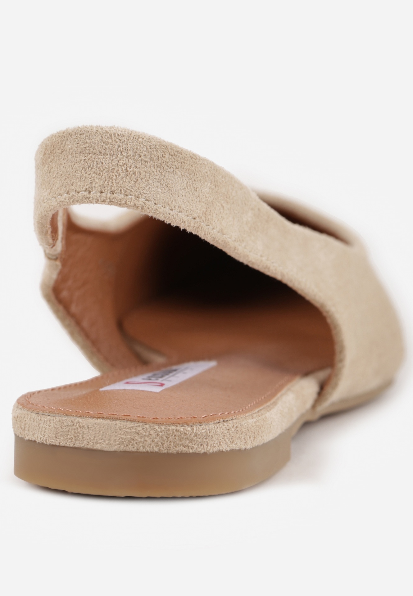 Jasnobeżowe Balerinki Typu Slingback Diarin