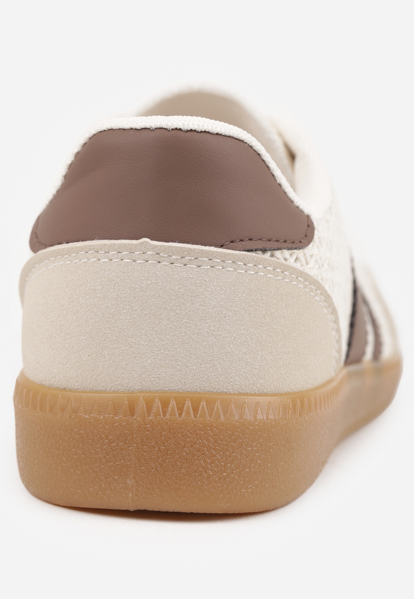 Brązowe Sneakersy w Stylu Klasycznych Tenisówek z Cholewką z Plecionką Doriarissa