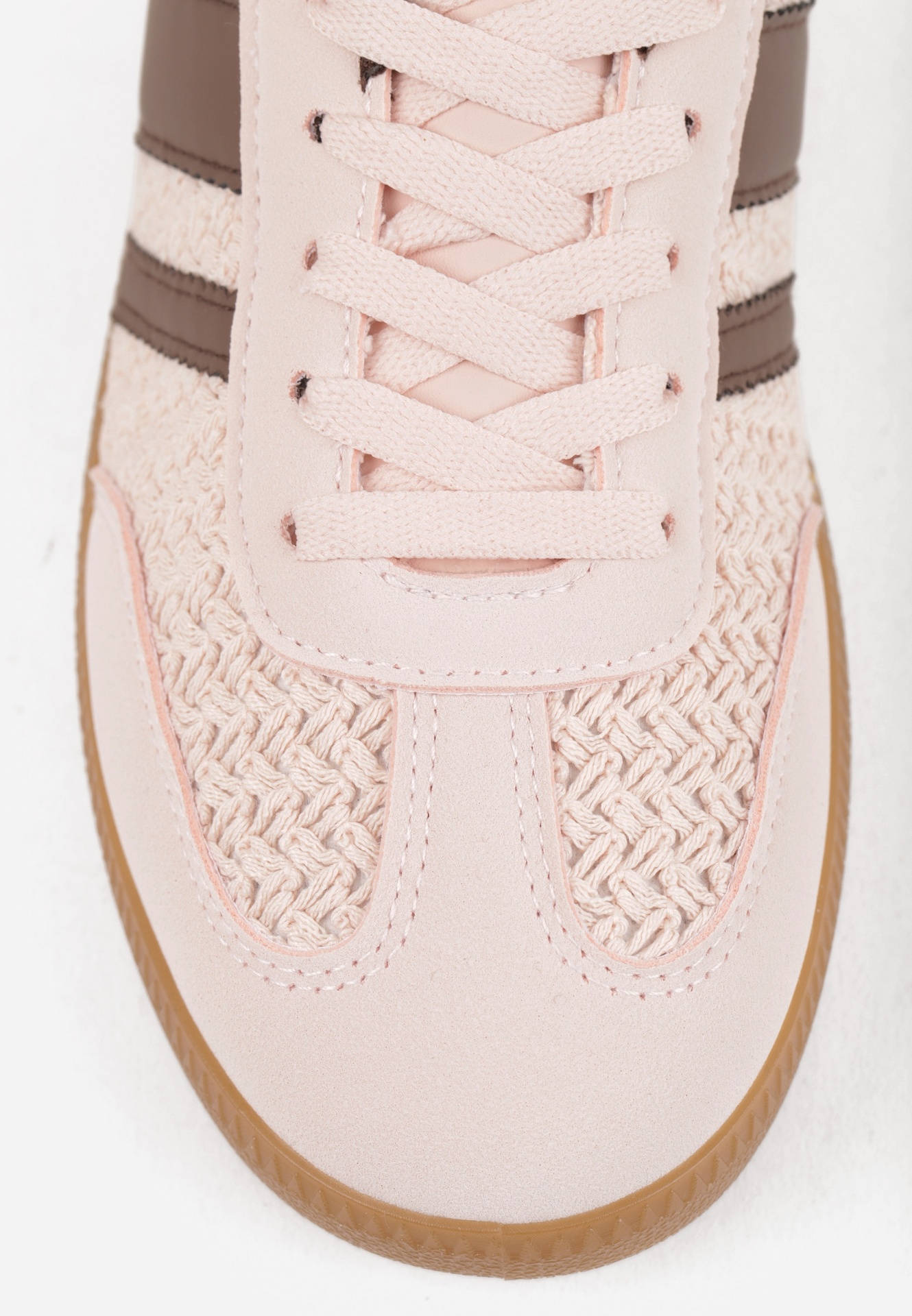 Różowe Sneakersy w Stylu Klasycznych Tenisówek z Cholewką z Plecionką Doriarissa