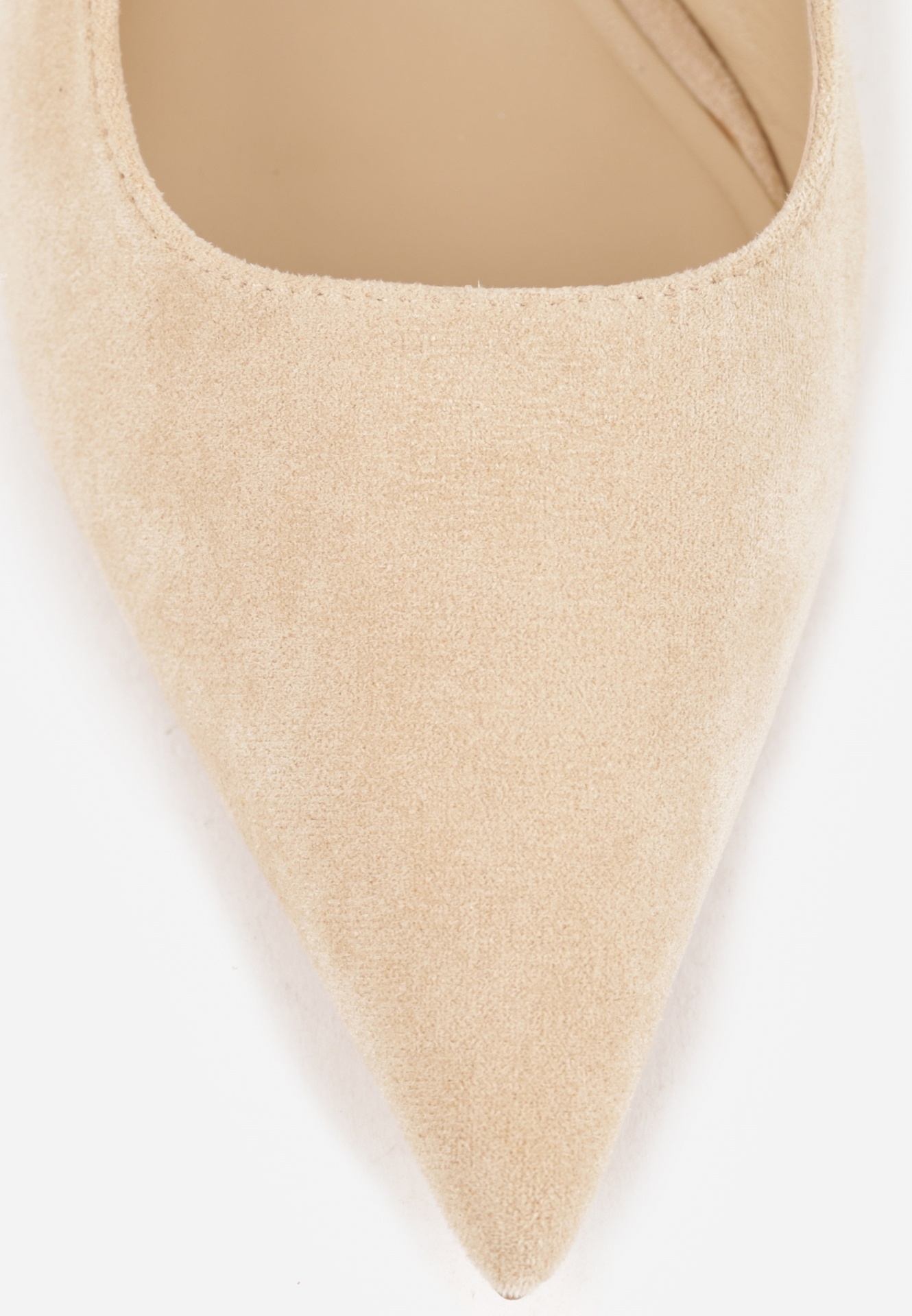 Beżowe Sandały Slingback na Szpilce Kaczuszce Vetilia