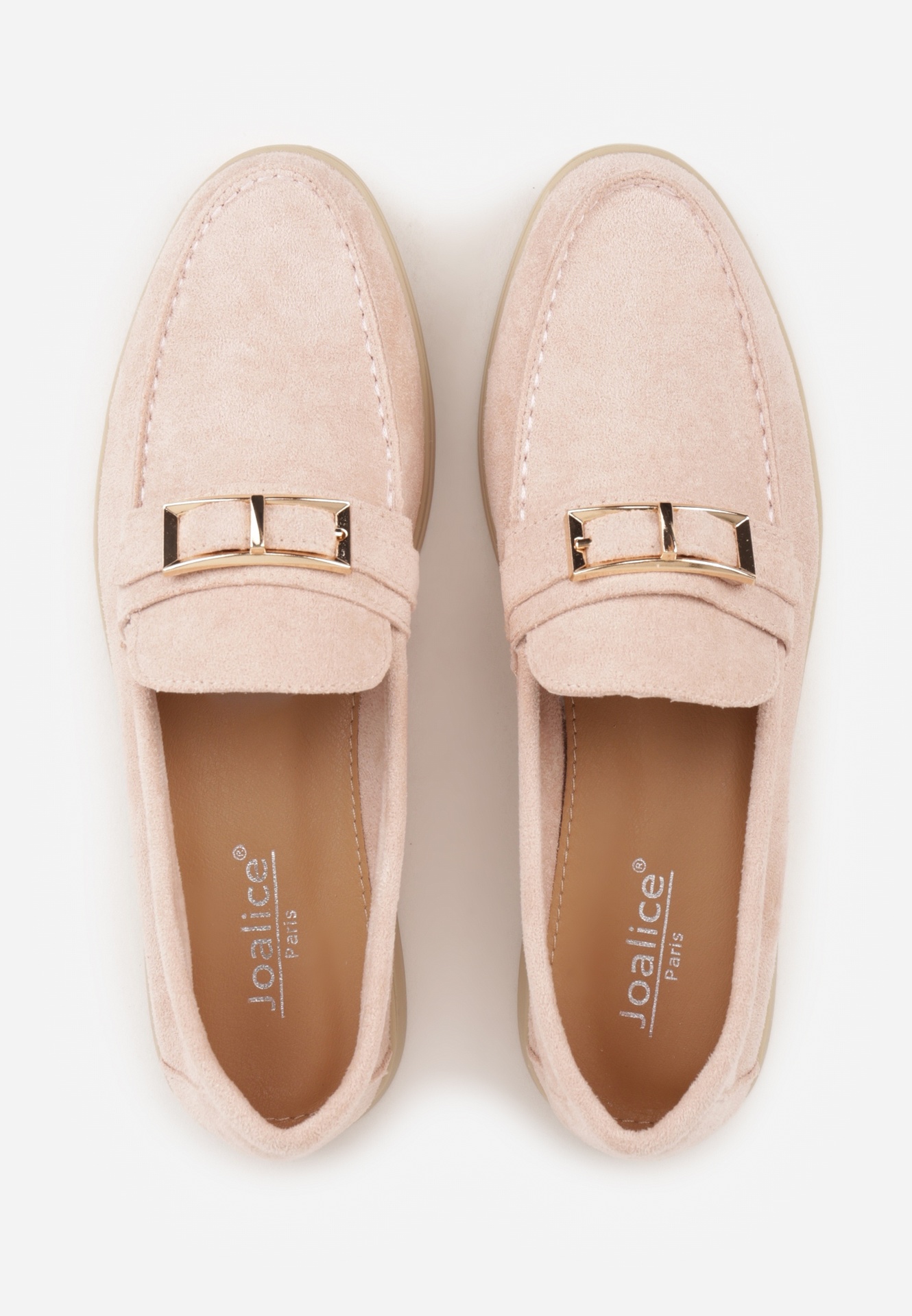 Różowe Mokasyny Ozdobione Metaliczną Klamrą Murielori