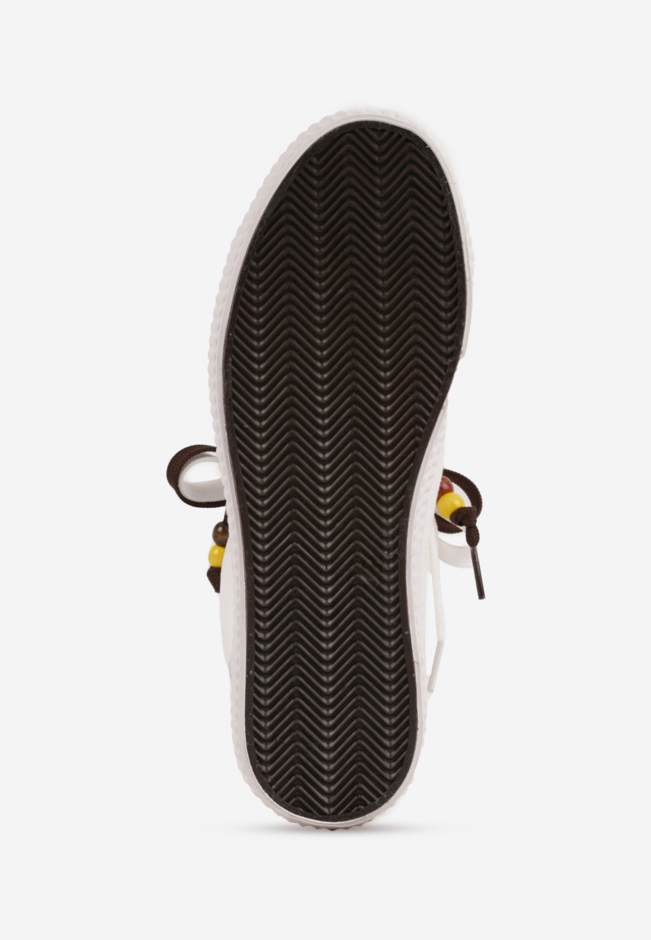 Białe Niskie Trampki z Podwójnymi Sznurówkami na Tłoczonej Platformie Astedella