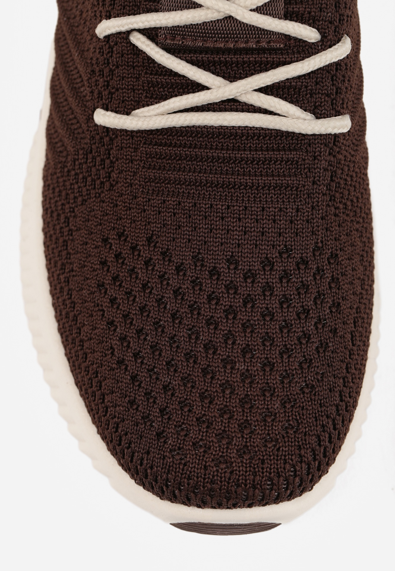 Brązowe Sneakersy na Tłoczonej Podeszwie z Elastyczną Cholewką Lamilia