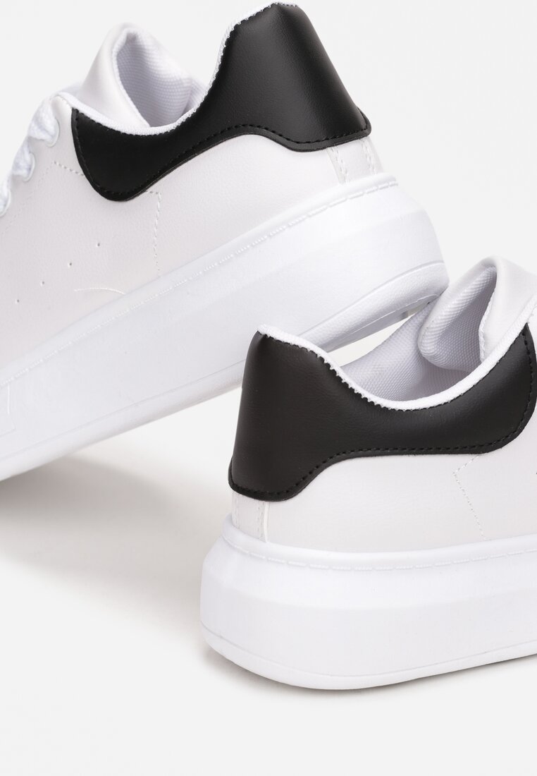Czarno-Białe Sneakersy Sylilise