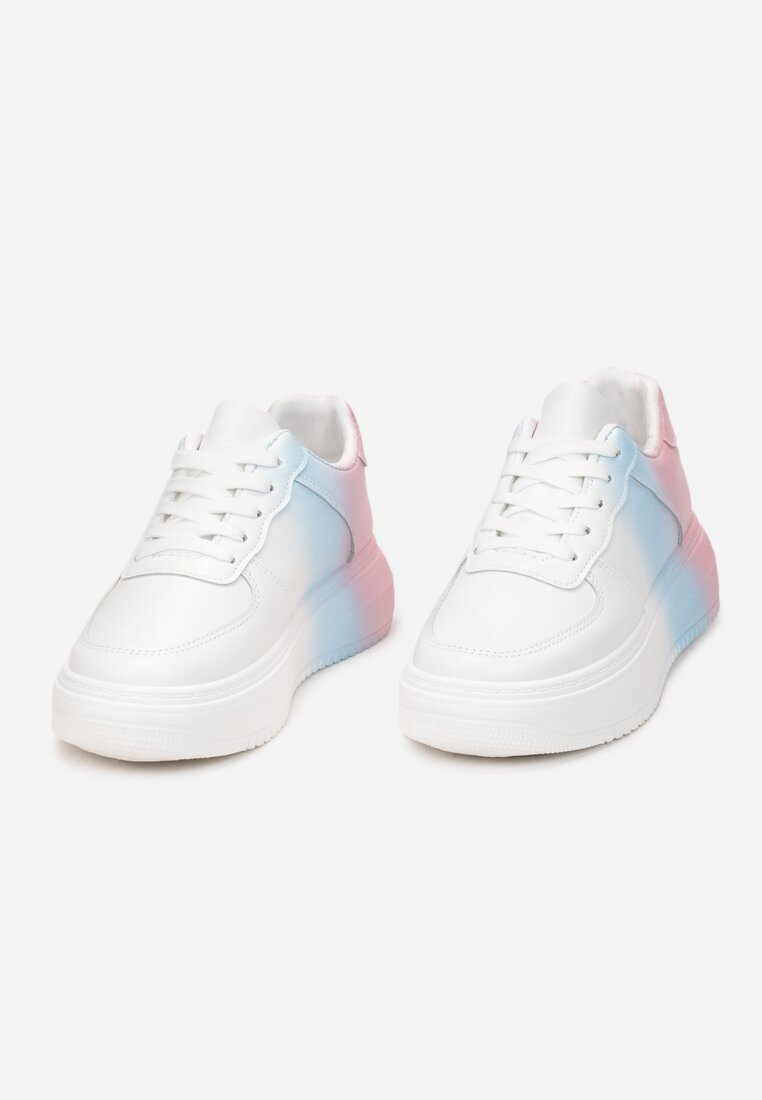 Biało-Różowe Sneakersy Omphasia