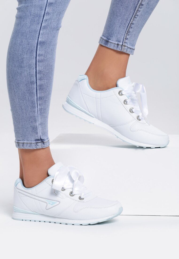 Biało-Niebieskie Sneakersy Physical