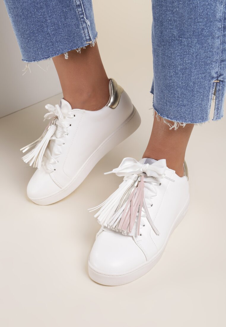 Biało-Złote Sneakersy Murmurous