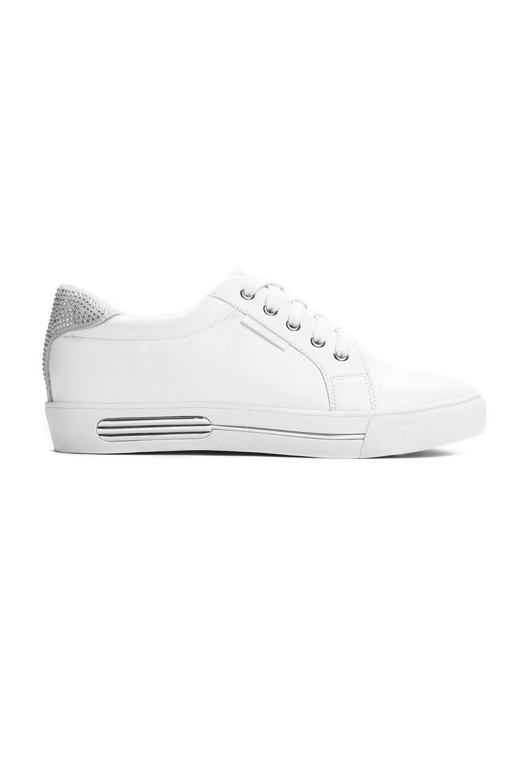 Białe-Srebrne Sneakersy Trip On Me