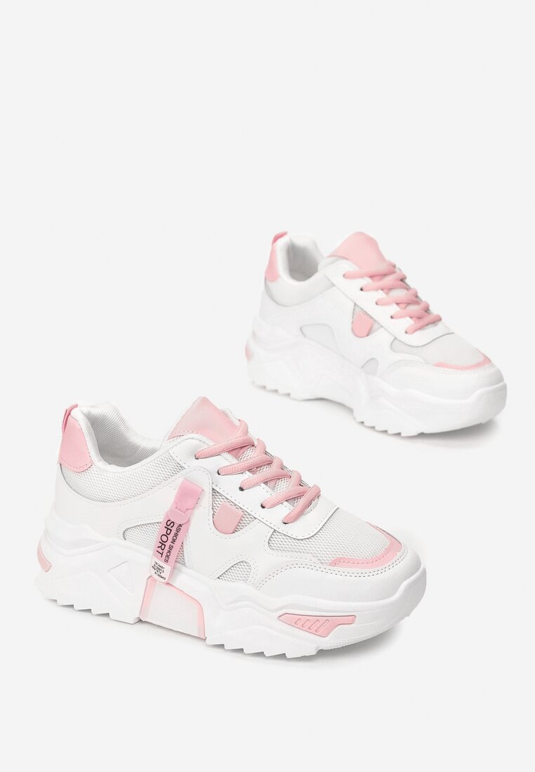 Biało-Różowe Sneakersy Touch Of Light