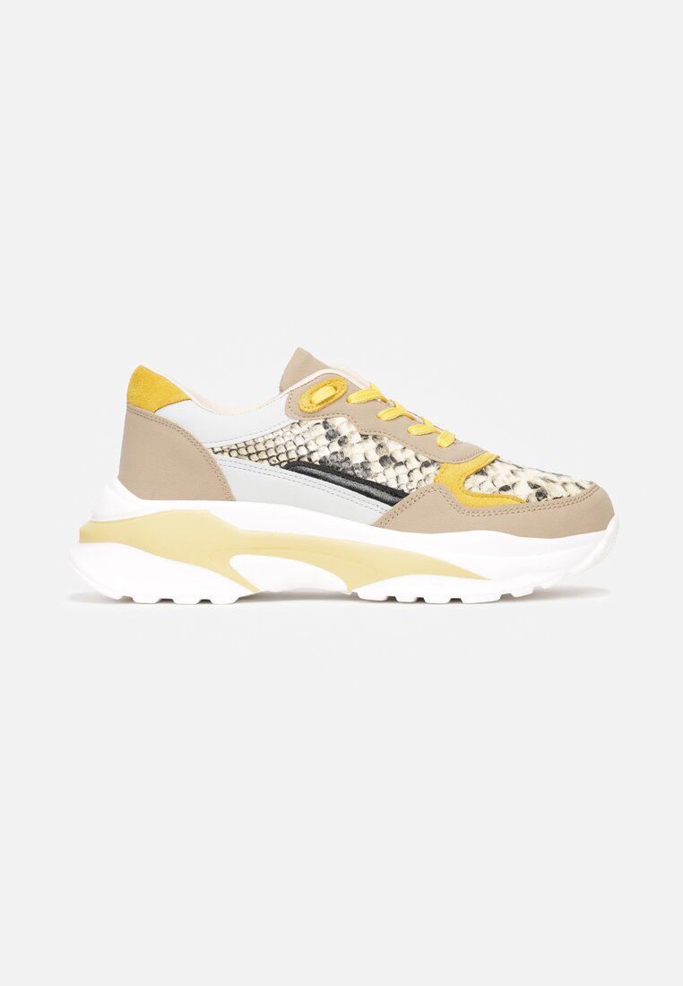 Beżowe Sneakersy Thenos