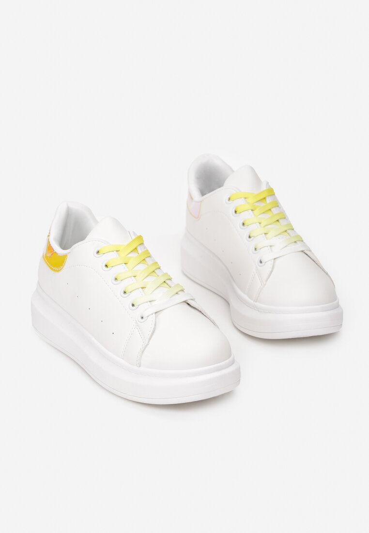 Biało-Żółte Sneakersy Soft Gradient