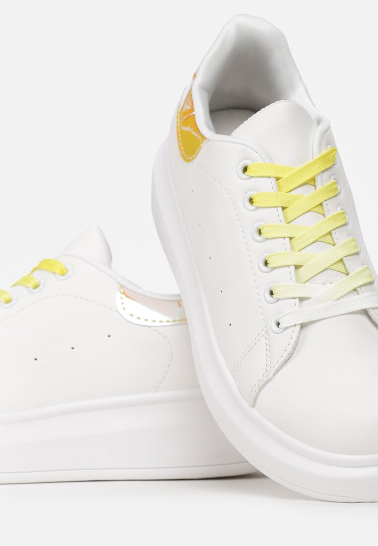 Biało-Żółte Sneakersy Soft Gradient