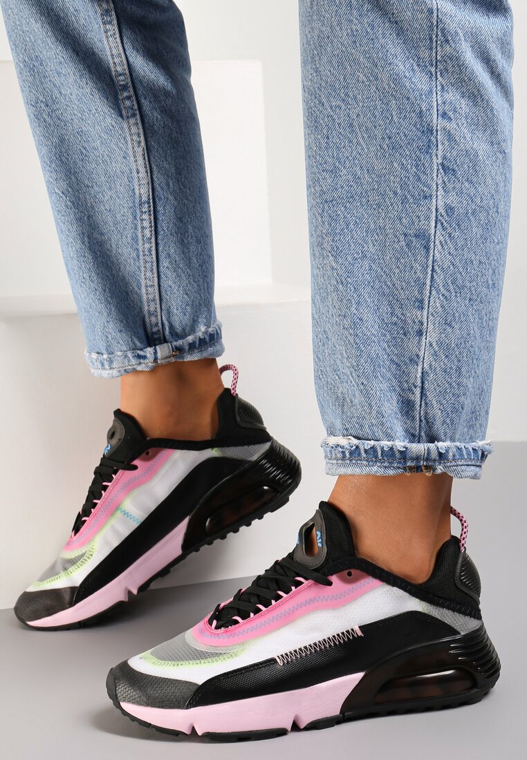 Różowo-Czarne Sneakersy  Azama