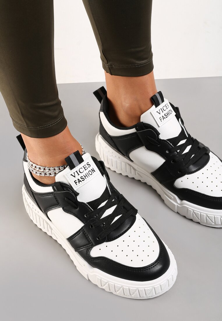 Czarno-Białe Sneakersy Phaeladia
