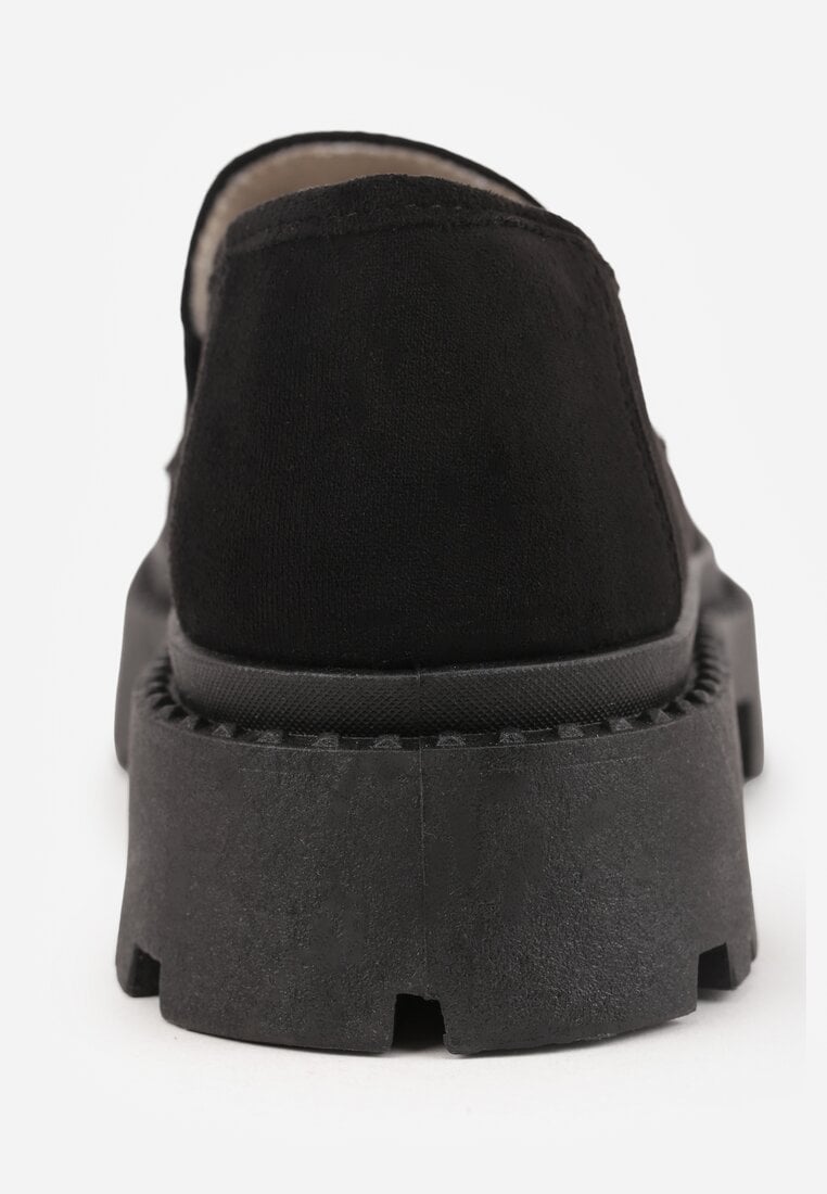 Czarne Wsuwane Mokasyny Vices na Platformie Dionela