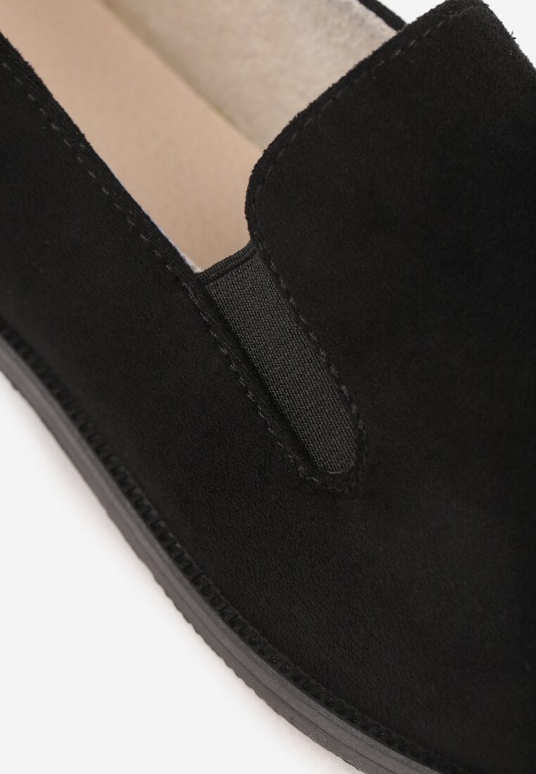 Czarne Eleganckie Mokasyny z Ekozamszu Wiallara