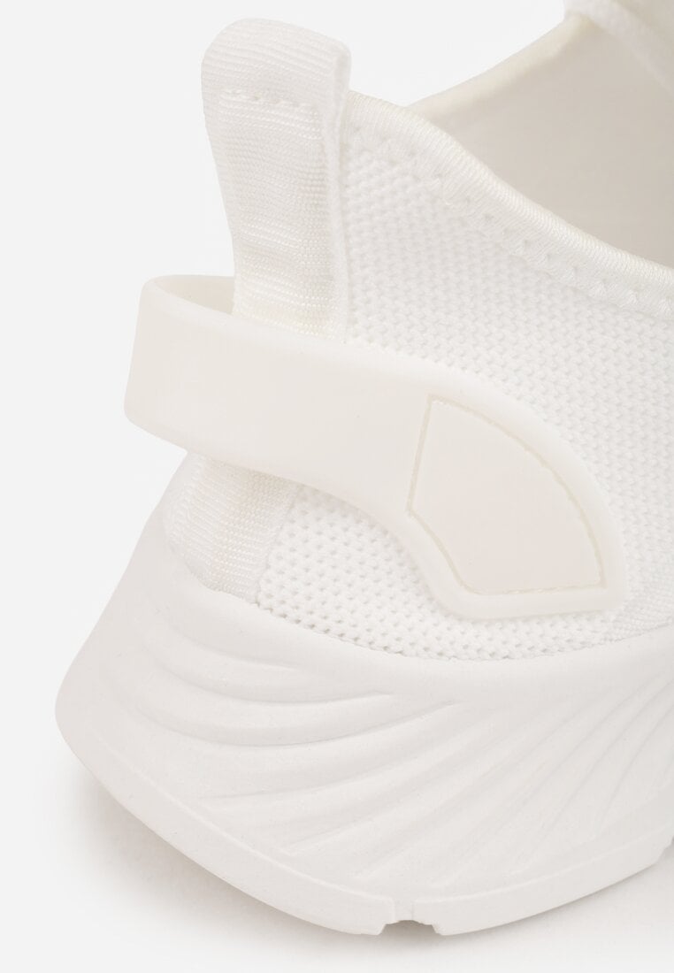 Białe Buty Sportowe na Platformie ze Sznurowaniem Adelmarie