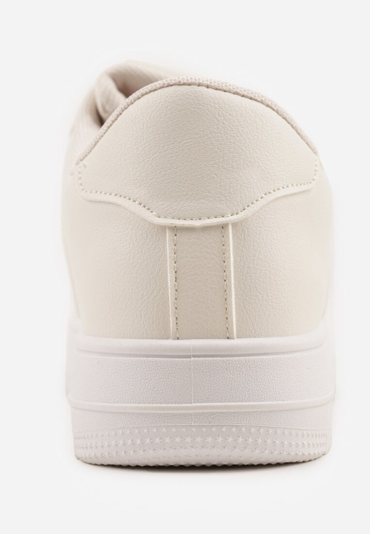 Sneakers-uri Bej cu Șireturi Decorate cu Perforații de la Ellemisa