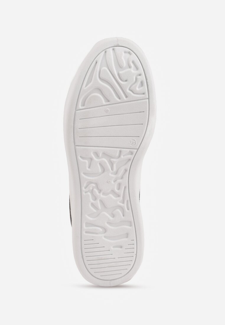 Biało-Czarne Casualowe Sneakersy z Zawieszką Misiem Ulevidia