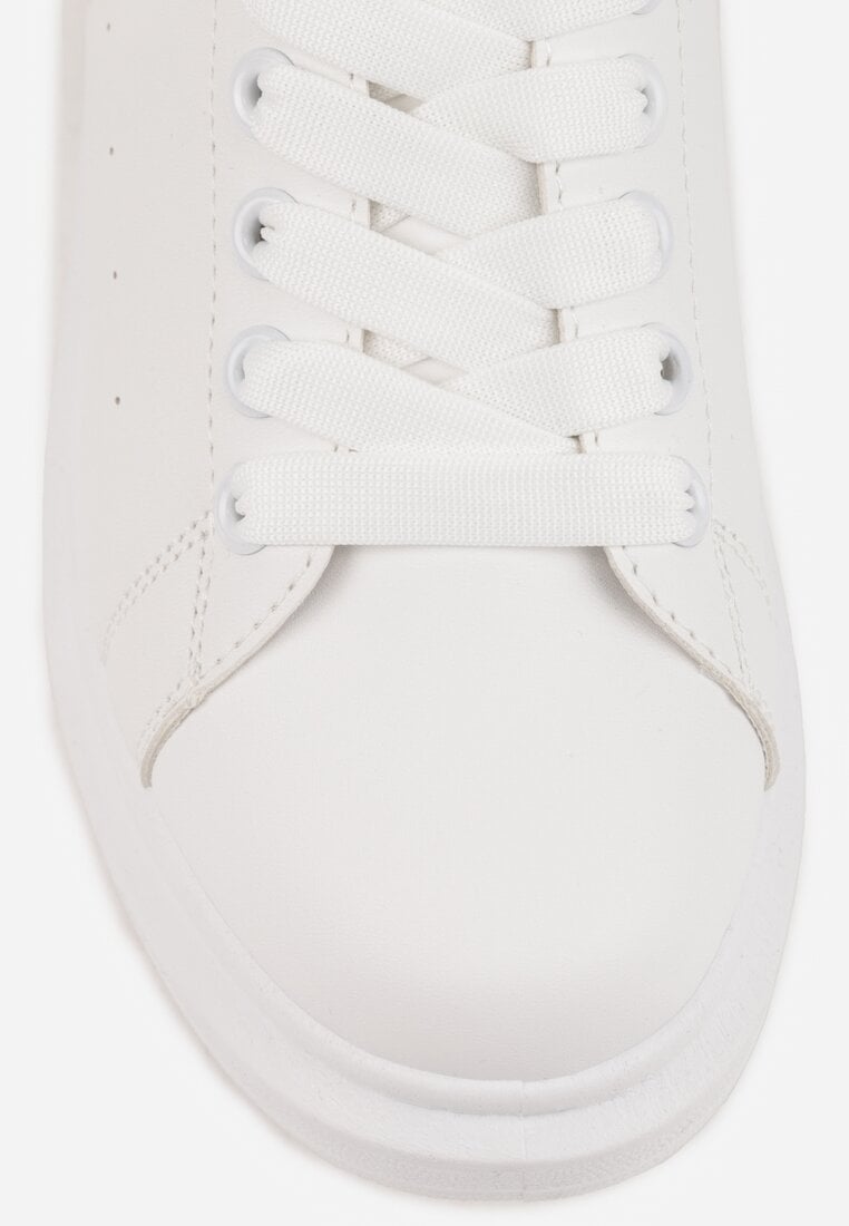 Biało-Czarne Casualowe Sneakersy z Zawieszką Misiem Ulevidia