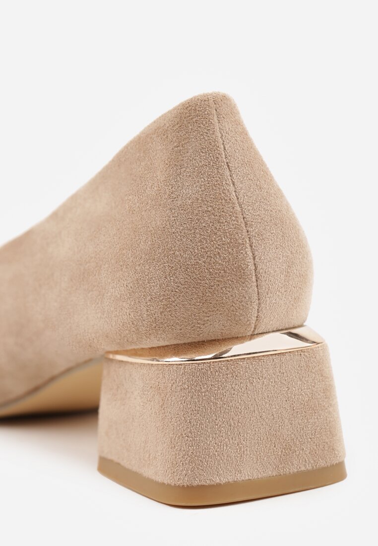 Pantofi cu toc Bej
