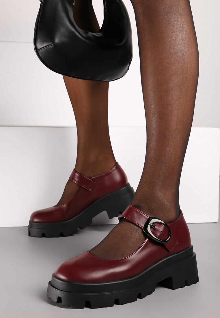 Pantofi casual Zinida Bordo