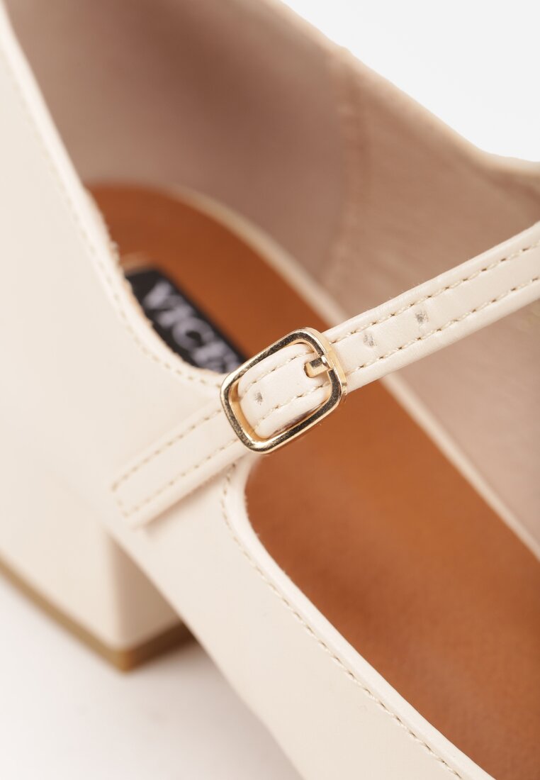 Pantofi cu toc Omevira Bej