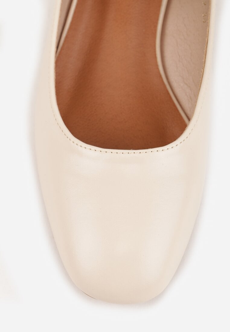 Pantofi cu toc Omevira Bej