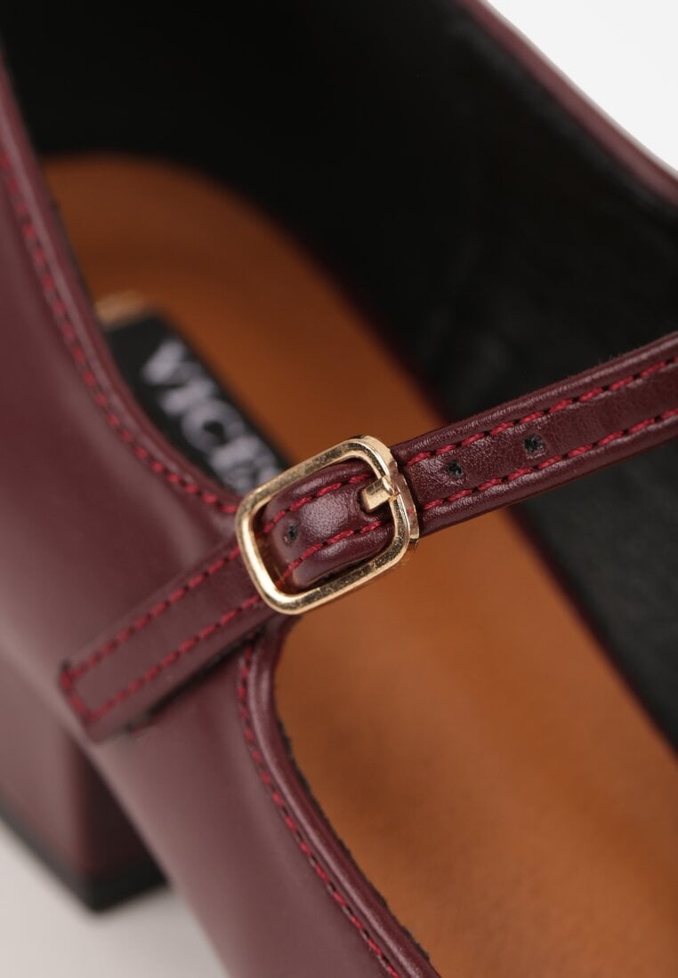 Pantofi cu toc Omevira Bordo