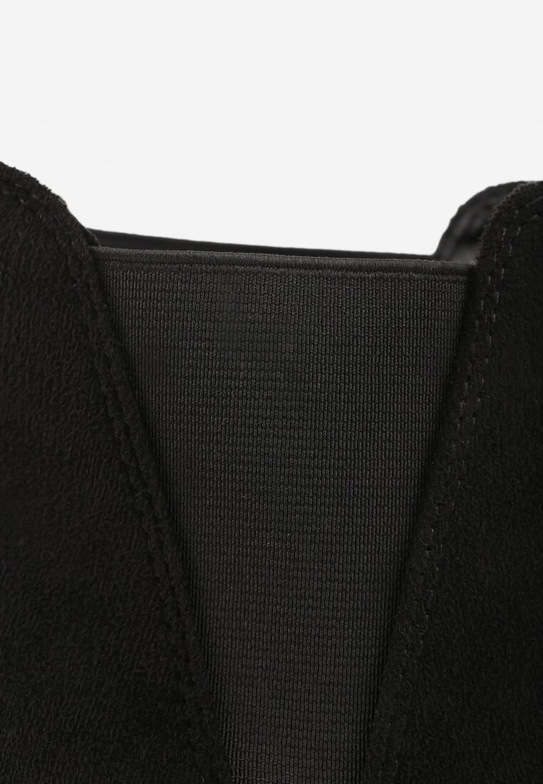 Czarne Botki na Szpilce w Klasycznym Stylu z Elastyczną Wstawką Vittania