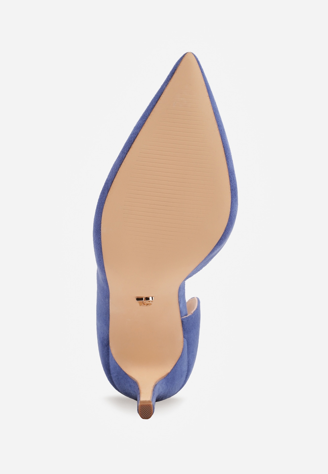 Niebieskie Szpilki Vices z Wkładką ze Skóry Naturalnej Ozdobione Wycięciem Oliritia