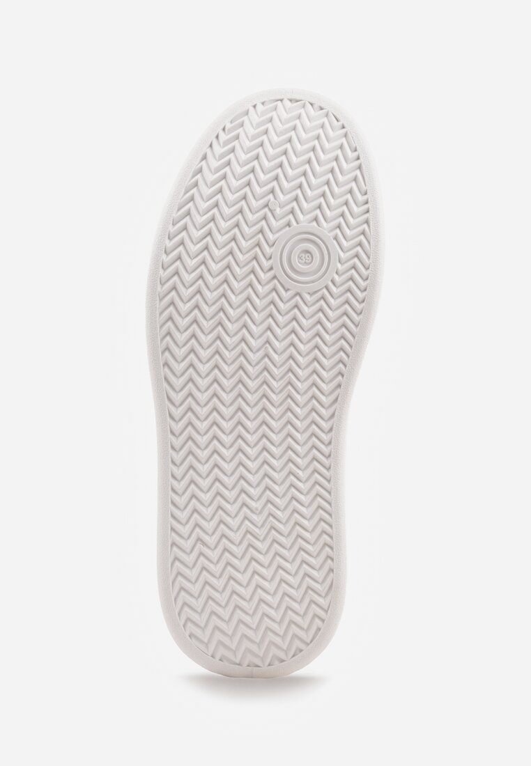 Białe Sneakersy Vices na Platformie Ozdobione Metalicznymi Aplikacjami Nelanil