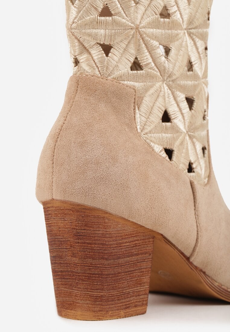 Botine Sarori Bej închis