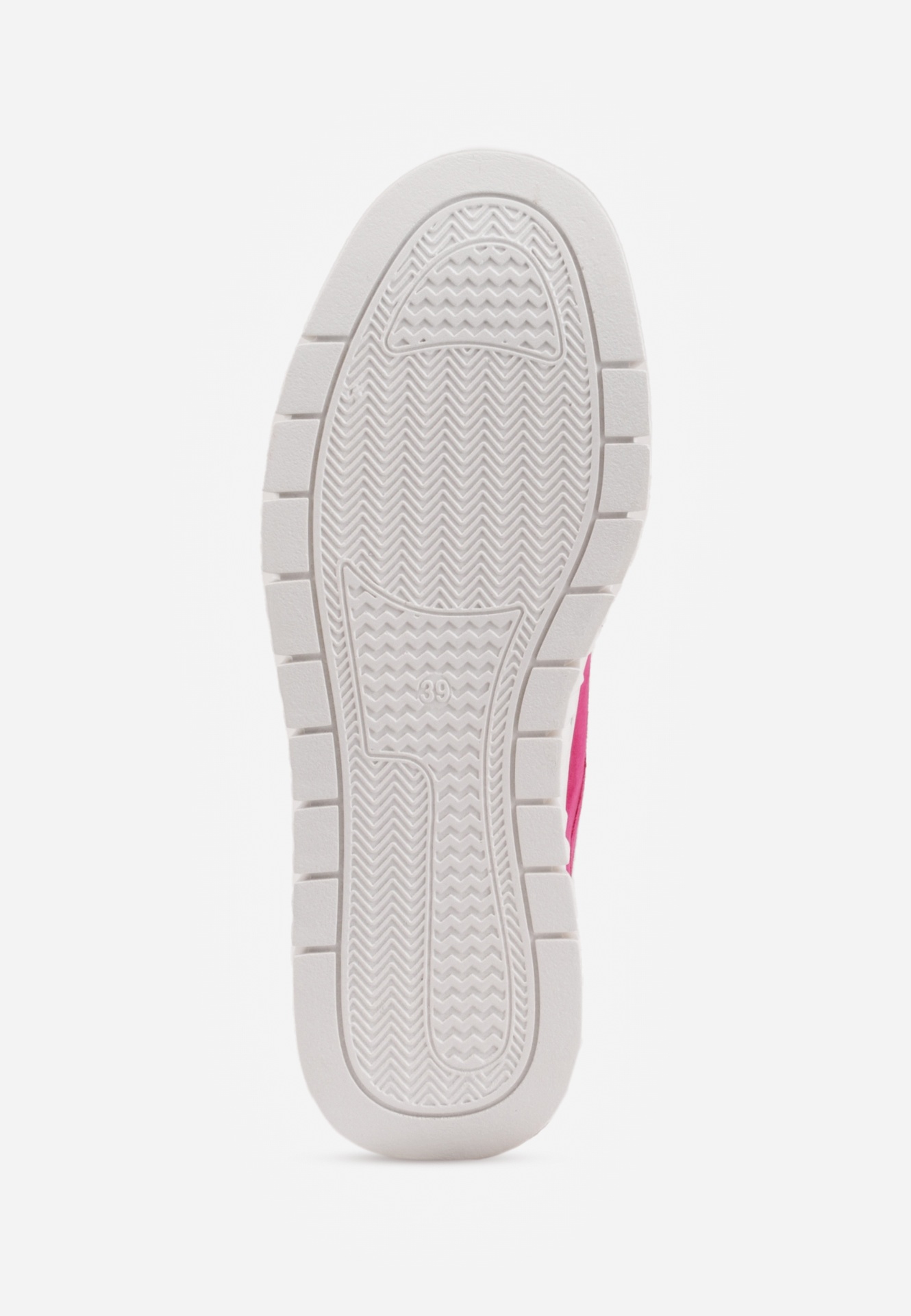 Fuksjowe Sznurowane Sneakersy Vices na Platformie z Tłoczeniem i Metaliczną Aplikacją Lavfedi