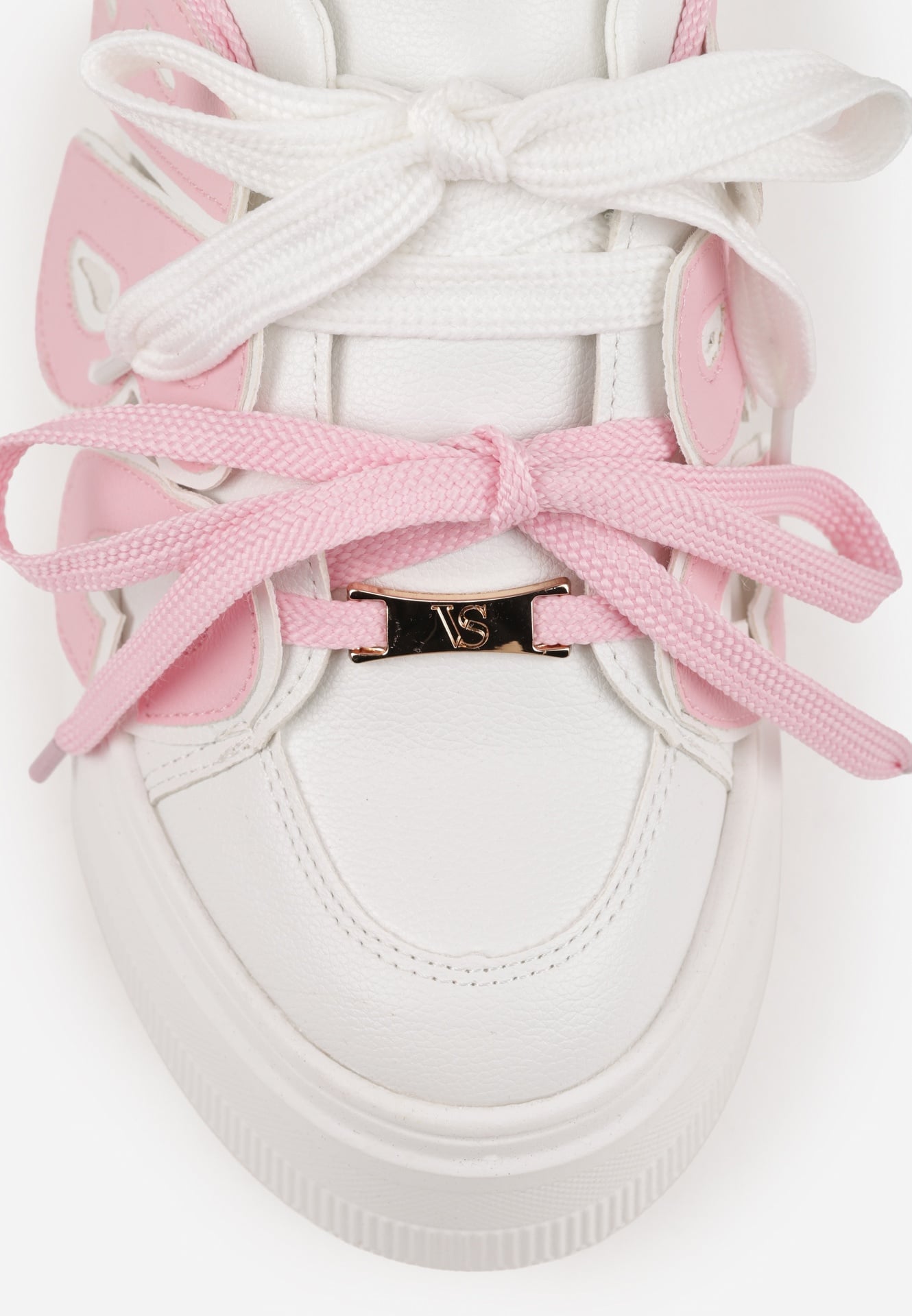 Sneakers Nelenith Alb cu roz