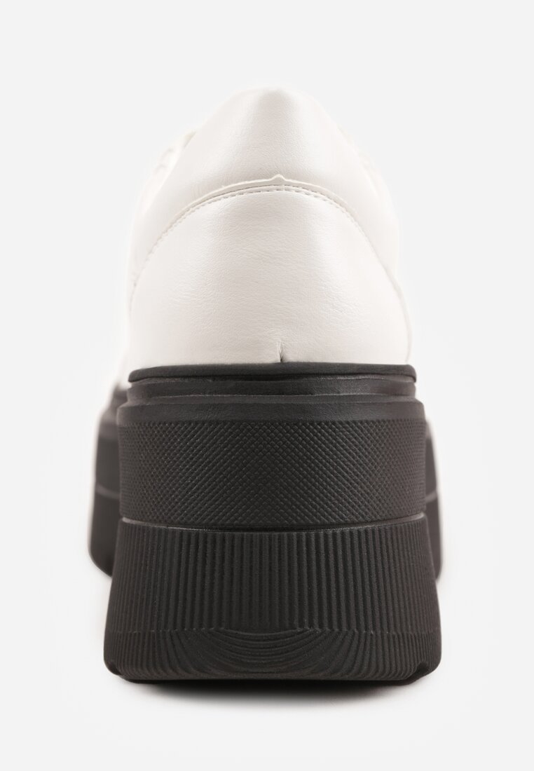 Biało-Czarne Sneakersy Vices na Grubej Podeszwie Tuliri