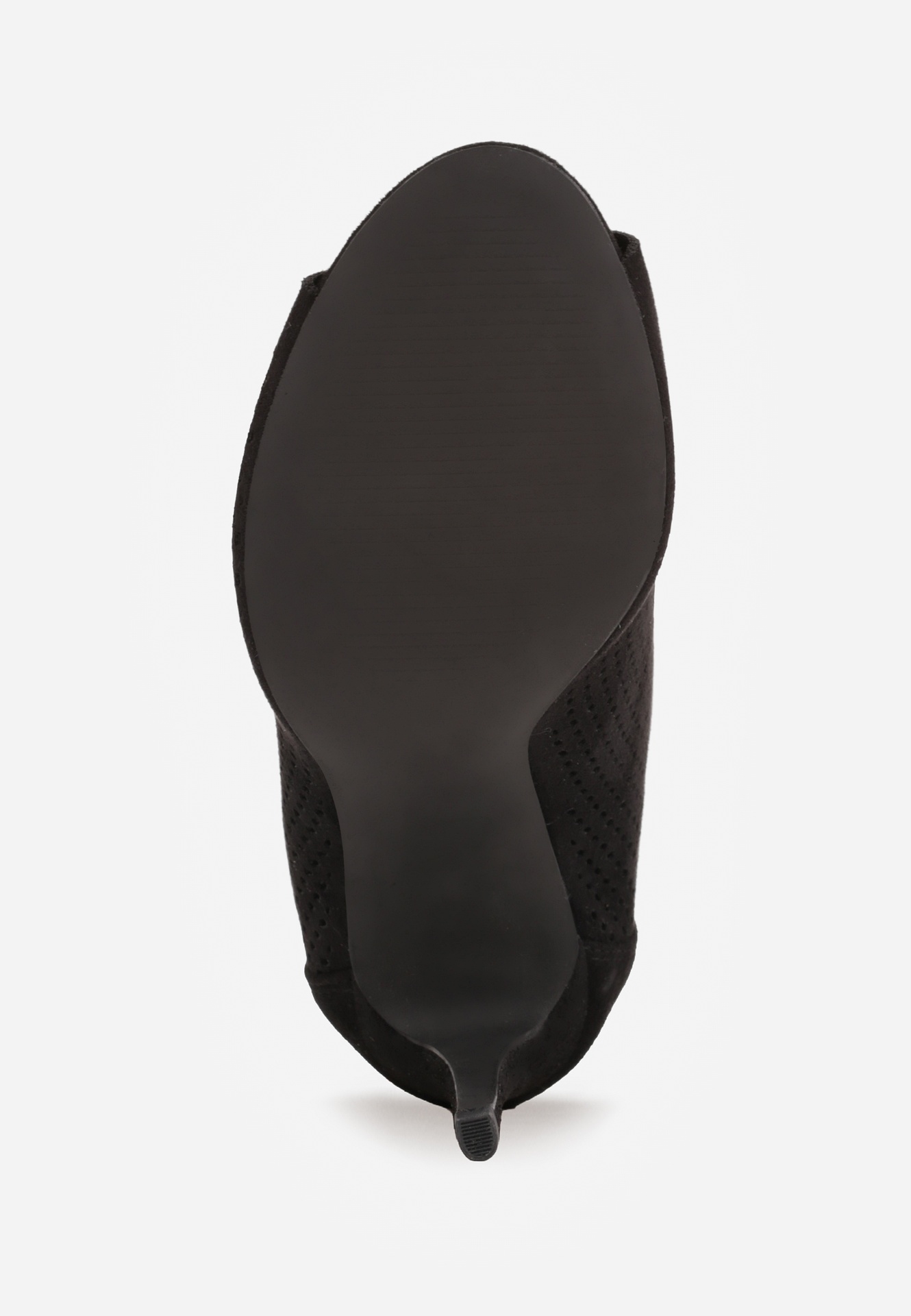 Czarne Ażurowe Sandały Vices na Szpilce Selanna