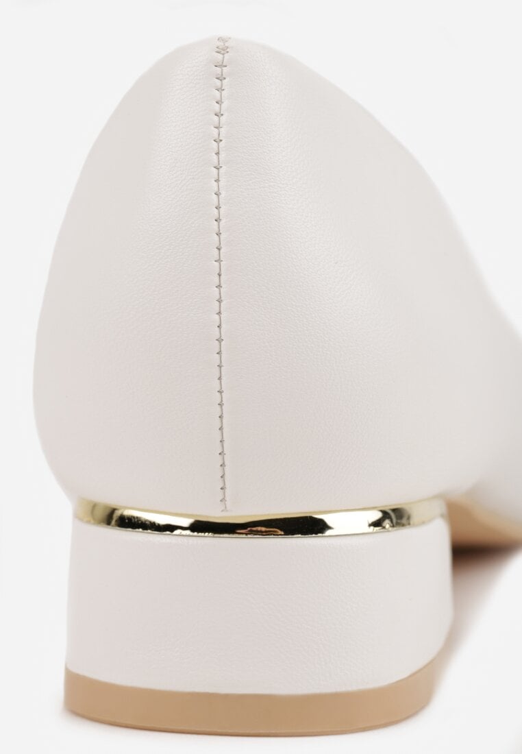 Pantofi cu toc Zizelle Albi