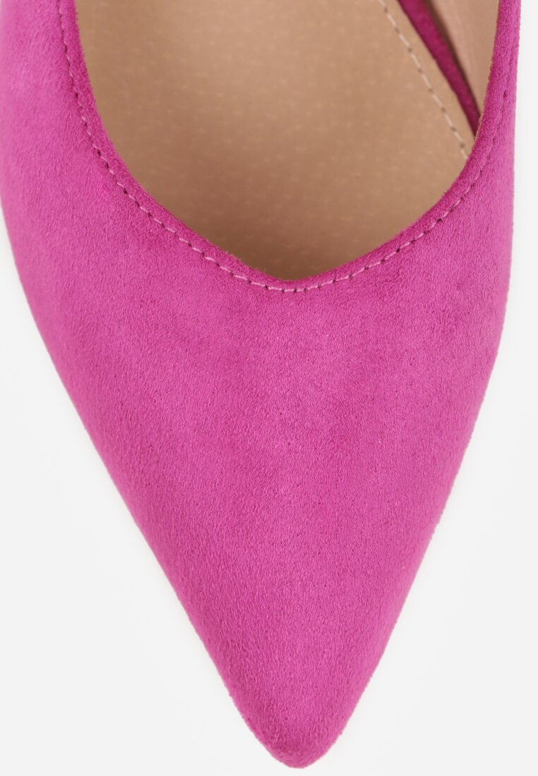 Fuksjowe Sandały Slingback Vices z Wkładką ze Skóry Naturalnej Annisae