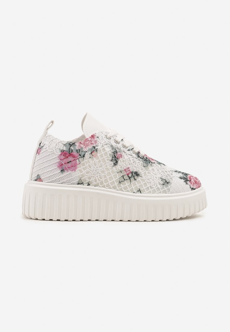 Wielokolorowe Sneakersy Vices na Platformie z Ażurową Cholewką Lumerise