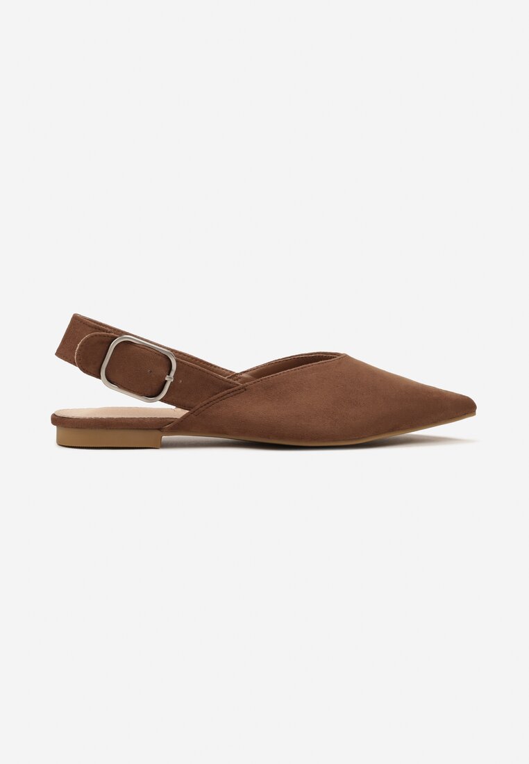 Jasnobrązowe Sandały Vices Typu Slingback z Wkładką ze Skóry Naturalnej Rallora