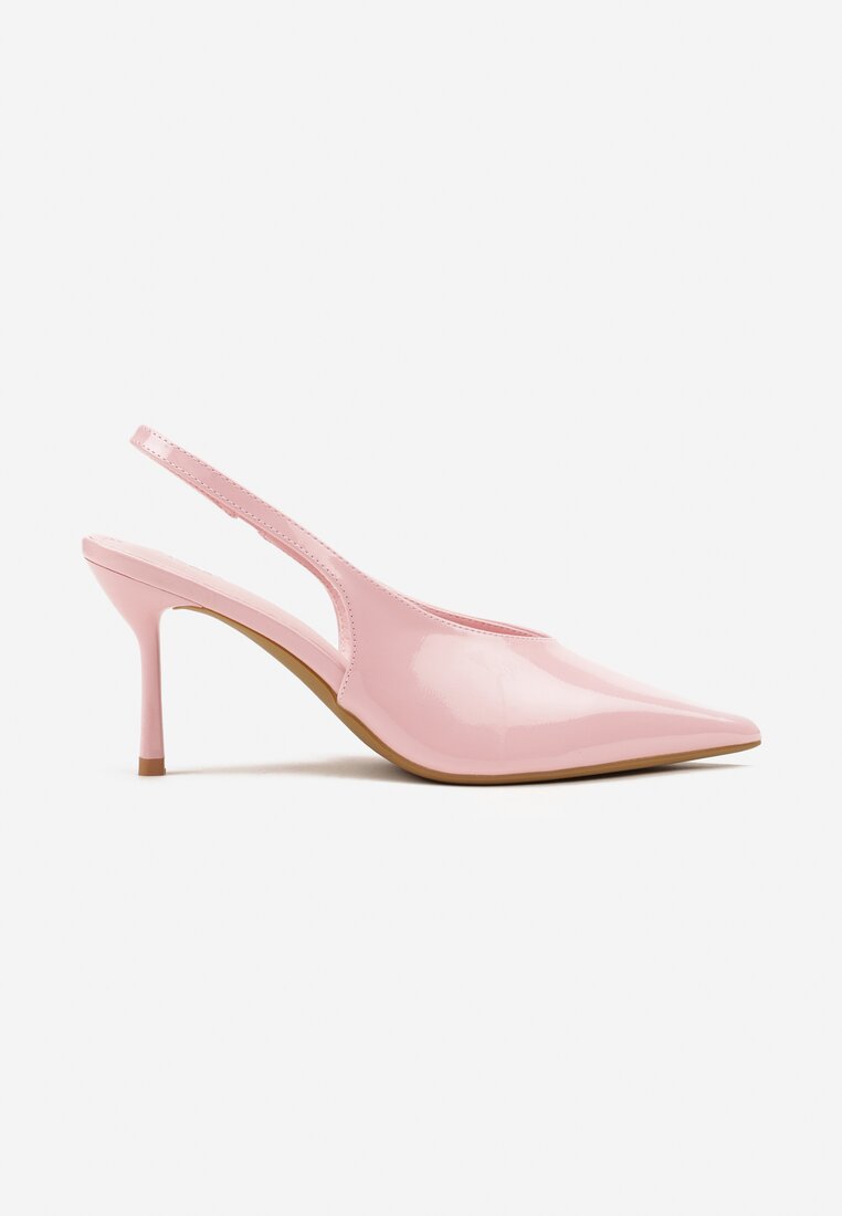 Różowe Sandały Slingback Vices na Obcasie Typu Szpilka Tilionea