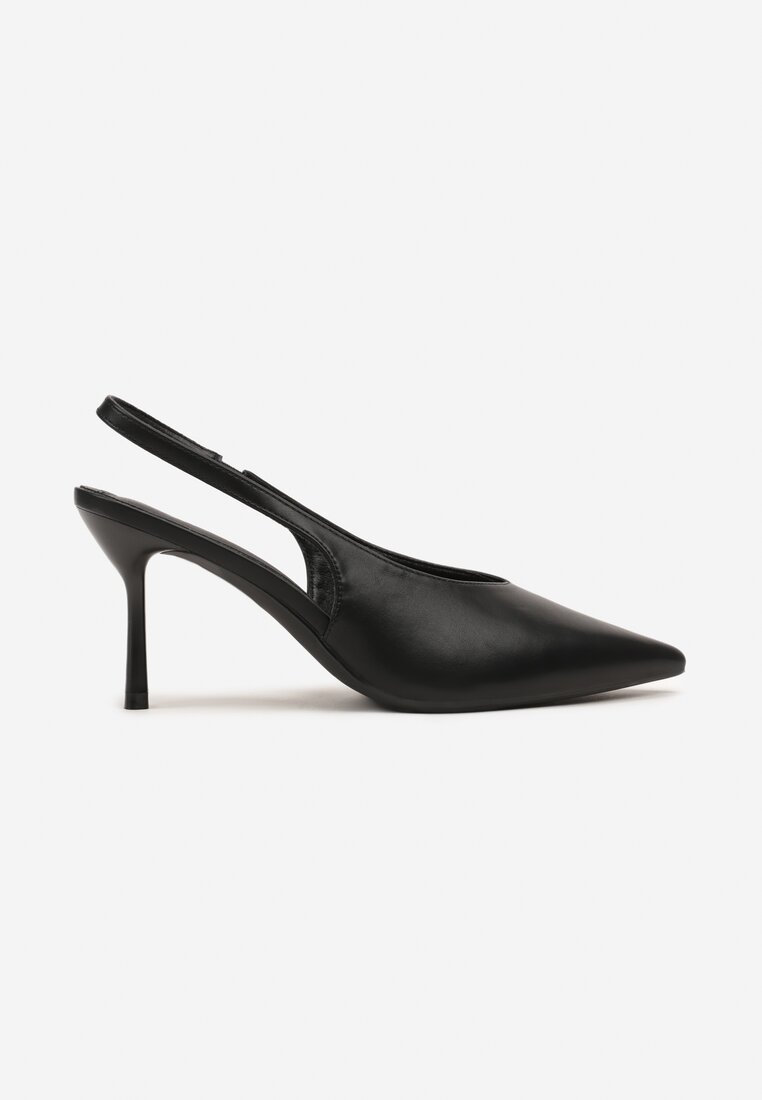 Czarne Sandały Vices Slingback na Obcasie Tilarina