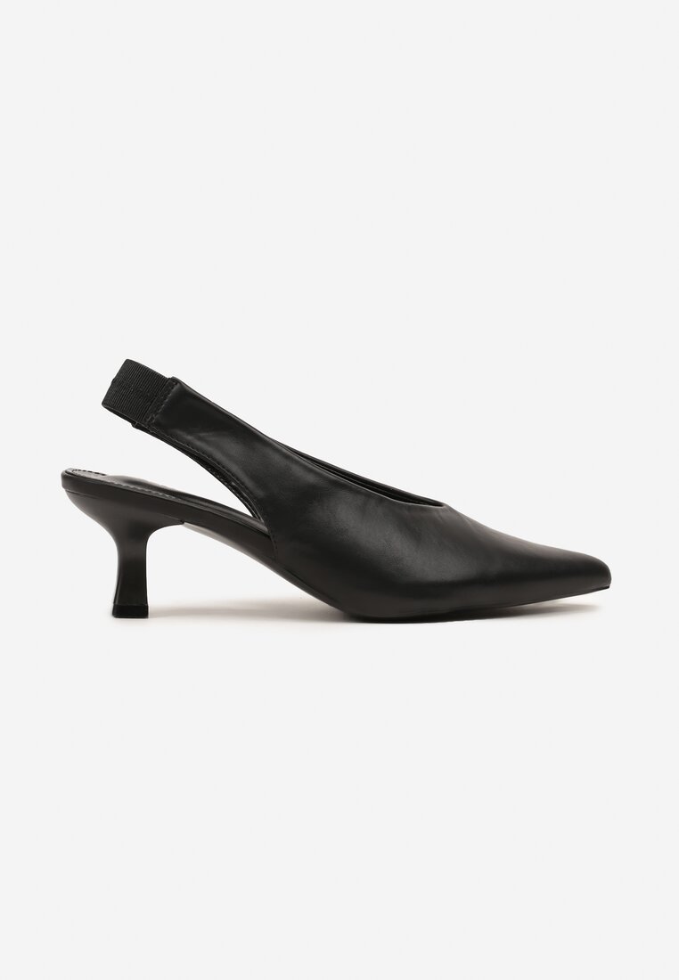 Czarne Sandały Vices na Kaczuszce Typu Slingback Liluriela