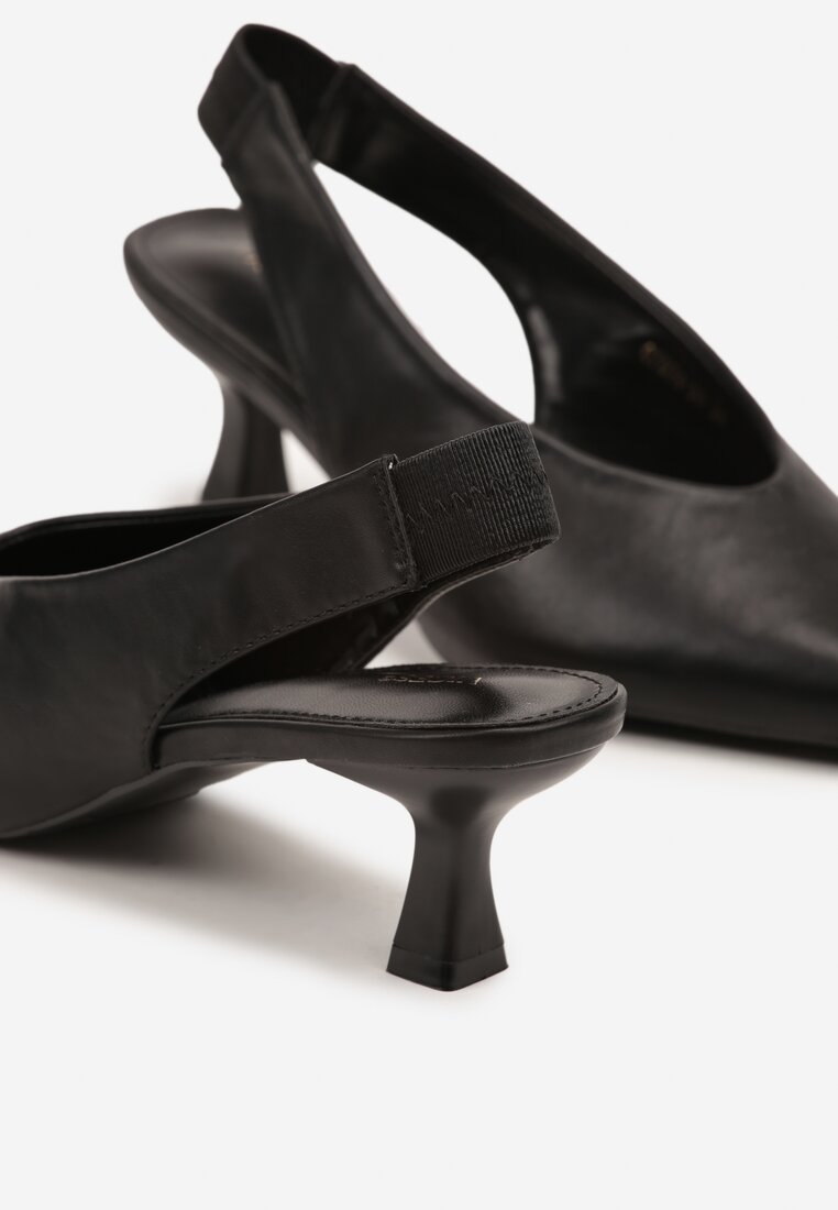 Czarne Sandały Vices na Kaczuszce Typu Slingback Liluriela