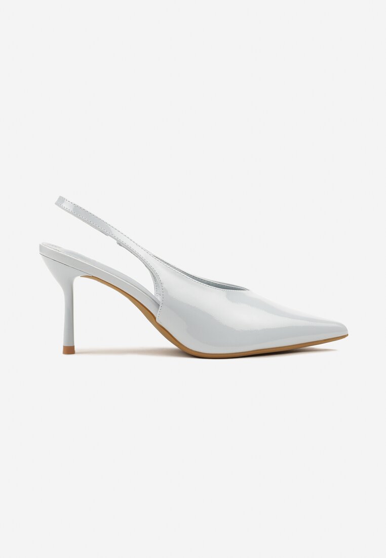 Niebieskie Sandały Slingback Vices na Obcasie Typu Szpilka Tilionea