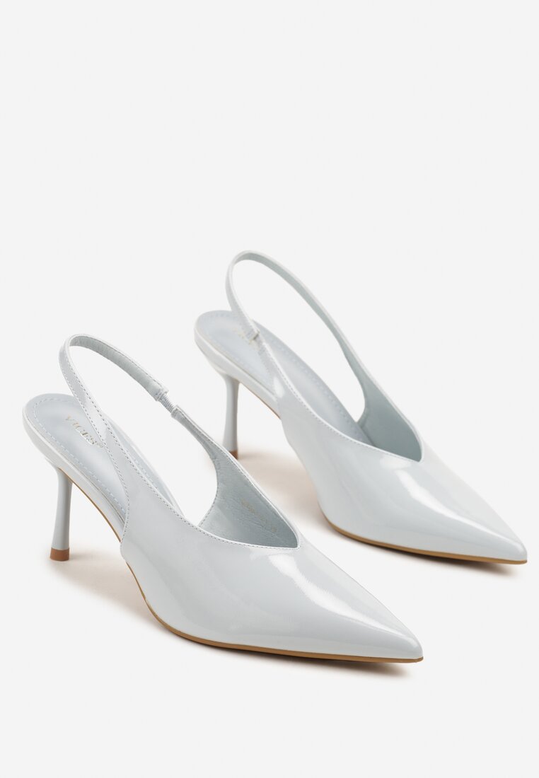 Niebieskie Sandały Slingback Vices na Obcasie Typu Szpilka Tilionea